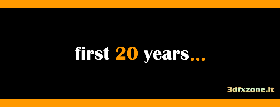Risorsa grafica - foto, screenshot o immagine in genere - relativa ai contenuti pubblicati da nvidiazone.it | Nome immagine: 3dfxzone.it_first_20_years_hero.png