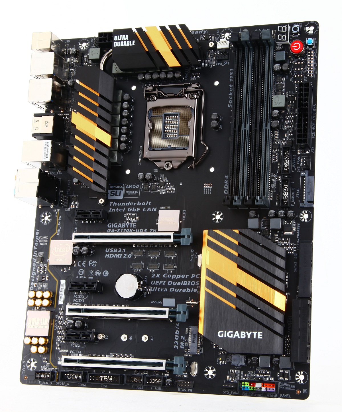 Risorsa grafica - foto, screenshot o immagine in genere - relativa ai contenuti pubblicati da nvidiazone.it | Nome immagine: Gigabyte-GA-Z170X-UD5-TH_1.jpg