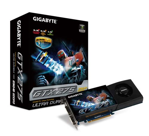 Media asset in full size related to 3dfxzone.it news item entitled as follows: Gigabyte lancia una GeForce GTX 275 con Ultra Durable VGA | Image Name: news10282_1.jpg