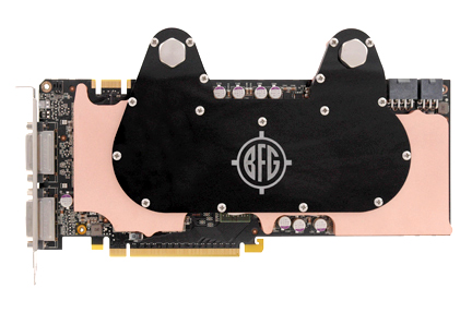 Immagine pubblicata in relazione al seguente contenuto: E' raffreddata a liquido la GeForce GTX 295 single-PCB di BFG | Nome immagine: news10659_1.jpg