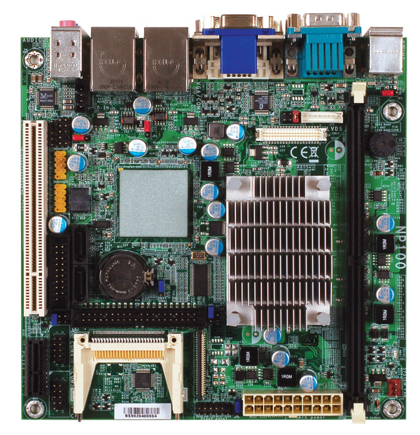 Media asset in full size related to 3dfxzone.it news item entitled as follows: DFI lancia la motherboard mini-ITX NP100-N16C con Atom N270 | Image Name: news10929_1.jpg