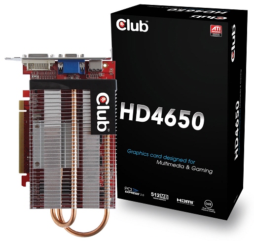Media asset in full size related to 3dfxzone.it news item entitled as follows: Club 3D realizza una card Radeon HD 4650 con cooler passivo | Image Name: news11114_1.jpg