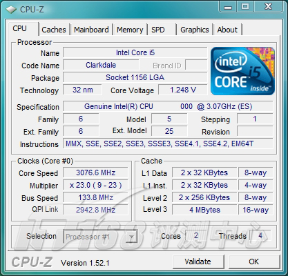 Immagine pubblicata in relazione al seguente contenuto: Intel Clarkdale (Core i3) vs Core 2 Duo E8400: il primo benchmark | Nome immagine: news11124_2.jpg