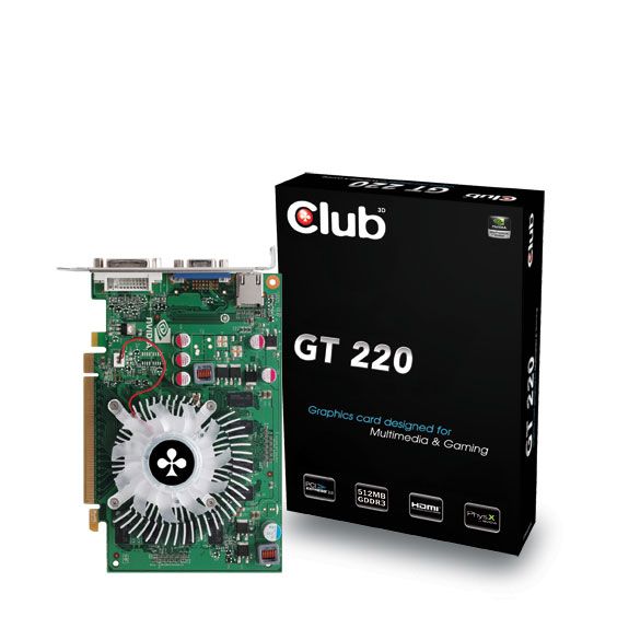Immagine pubblicata in relazione al seguente contenuto: Club 3D annuncia nuove schede grafiche GeForce GT220 e 210 | Nome immagine: news11654_1.jpg