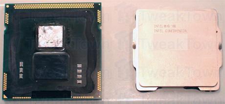 Immagine pubblicata in relazione al seguente contenuto: Foto di un chip Clarkdale (cpu + gpu) di Intel senza heat spreader | Nome immagine: news11948_1.jpg