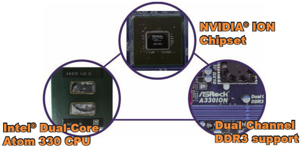 Media asset in full size related to 3dfxzone.it news item entitled as follows: ASRock annuncia la mobo A330ION per le cpu Atom 330 di Intel | Image Name: news12158_2.jpg