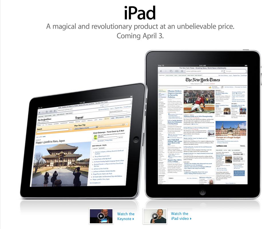Immagine pubblicata in relazione al seguente contenuto: Apple annuncia la data di lancio dell'iPad: in Italia a fine Aprile | Nome immagine: news12665_1.jpg