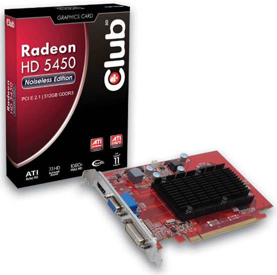 Immagine pubblicata in relazione al seguente contenuto: Club 3D prepara il lancio della Radeon HD 5450 Noiseless Edition | Nome immagine: news12960_1.jpg