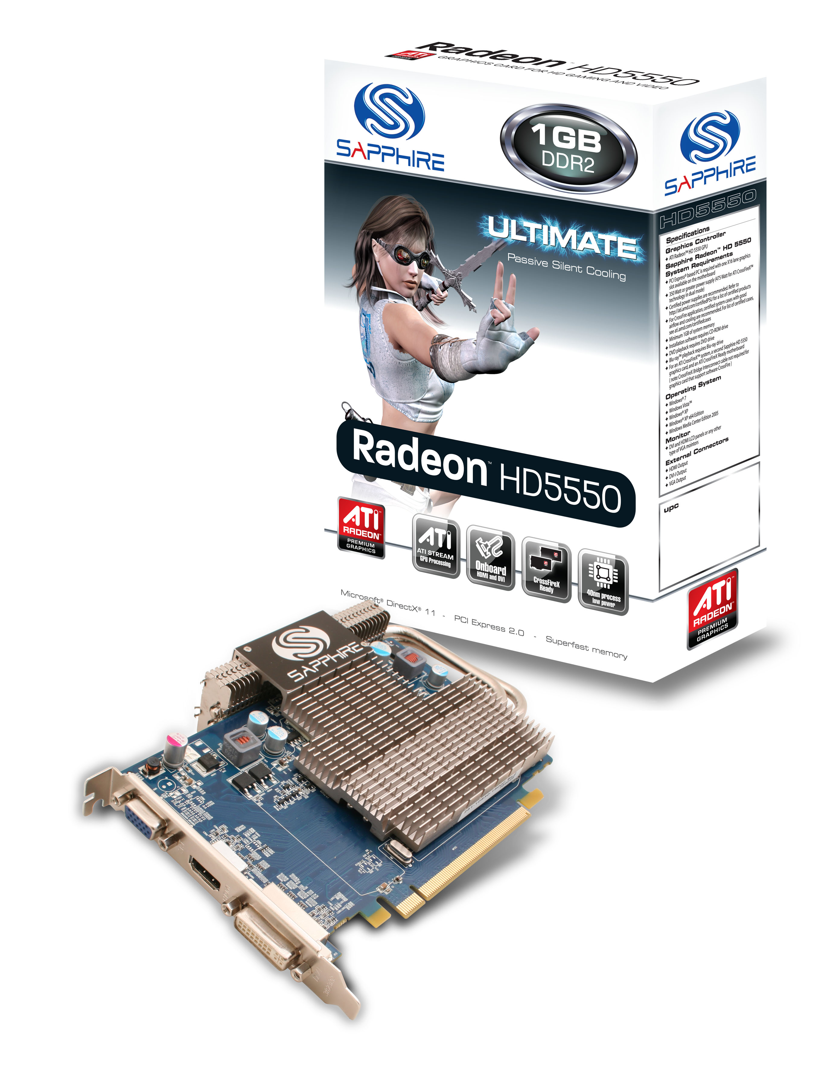 Media asset in full size related to 3dfxzone.it news item entitled as follows: SAPPHIRE lancia la video card Radeon HD5550 ULTIMATE | Image Name: news13068_1.jpg