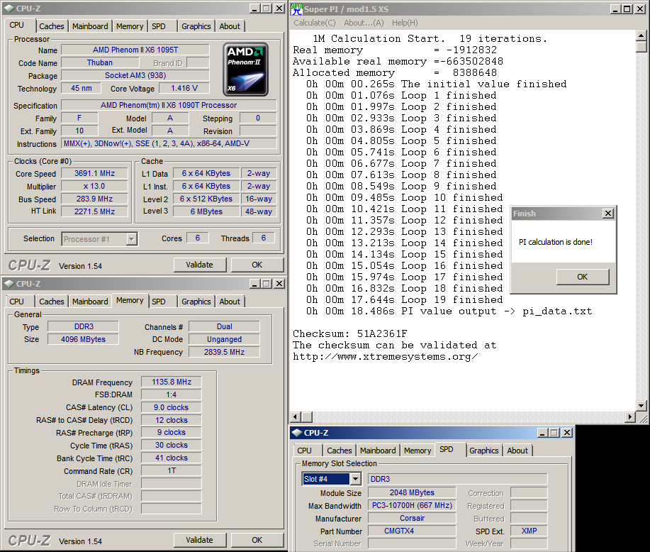 Media asset in full size related to 3dfxzone.it news item entitled as follows: Corsair si da all'overclock: Phenom II X6 con DDR3 @ 2271.6MHz | Image Name: news13165_1.jpg