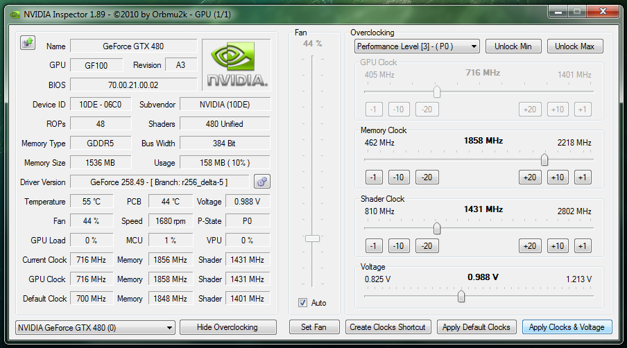 Immagine pubblicata in relazione al seguente contenuto: GeForce Information & Overclocking: NVIDIA Inspector 1.9.3.2 | Nome immagine: news14070_1.png