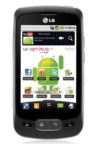 Immagine pubblicata in relazione al seguente contenuto: Optium One P500, il primo smartphone LG con Google Android 2.2 | Nome immagine: news14121_1.jpg