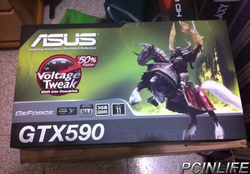 Immagine pubblicata in relazione al seguente contenuto: Prime foto della video card dual-gpu GeForce GTX 590 di ASUS | Nome immagine: news14855_1.jpg