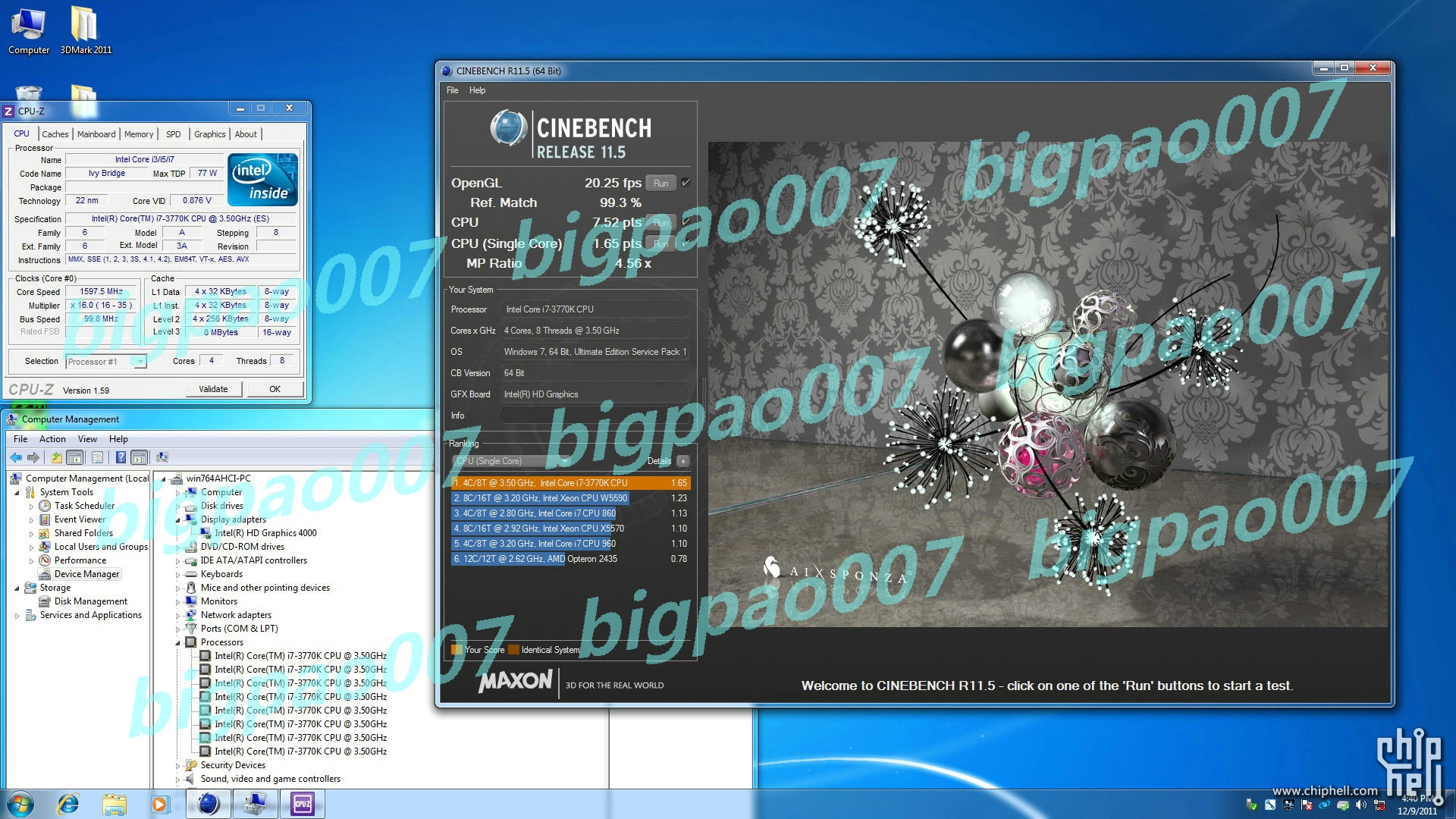 Media asset in full size related to 3dfxzone.it news item entitled as follows: On line nuovi benchmark della cpu Intel Core i7-3770  (Ivy Bridge) | Image Name: news16219_6.jpg