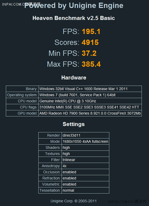 Media asset in full size related to 3dfxzone.it news item entitled as follows: Foto e primi benchmark delle Radeon HD 7970 di MSI e HIS | Image Name: news16358_7.png