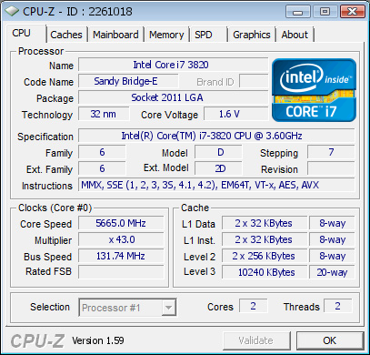 Media asset in full size related to 3dfxzone.it news item entitled as follows: Extreme Overclocking: Intel Core i7-3820 @ 5.666GHz | Image Name: news16700_1.png