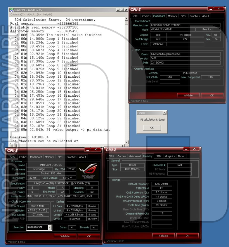 Immagine pubblicata in relazione al seguente contenuto: La cpu Ivy Bridge Intel Core i7-3770K esegue Super Pi a 7Ghz | Nome immagine: news16896_2.png