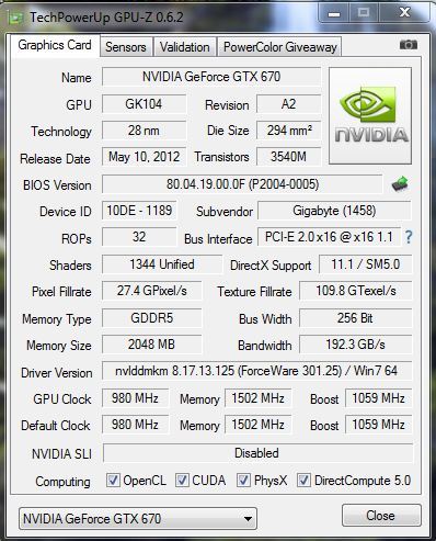 Media asset in full size related to 3dfxzone.it news item entitled as follows: Foto della video card GIGABYTE GeForce GTX 670 WindForce OC | Image Name: news17174_4.jpg