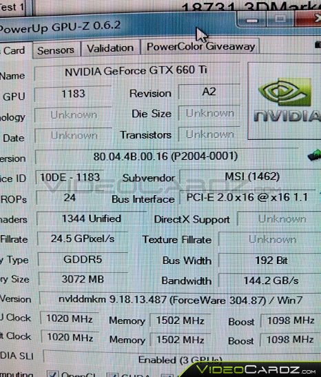 Immagine pubblicata in relazione al seguente contenuto: Foto e benchmark della MSI GeForce GTX 660 Ti Hawk in 3-Way SLI | Nome immagine: news17766_3.jpg