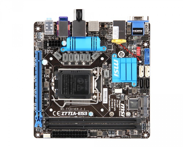 Immagine pubblicata in relazione al seguente contenuto: Foto e specifiche della motherboard mini-ITX Z77IA-E53 di MSI | Nome immagine: news17900_msi-Z77IA-E53_3.jpg