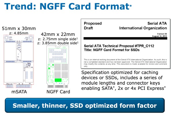 Immagine pubblicata in relazione al seguente contenuto: Foto di un drive a stato solido NGFF della linea Intel SSD 530 | Nome immagine: news18675_Intel-SSD-530_2.jpg