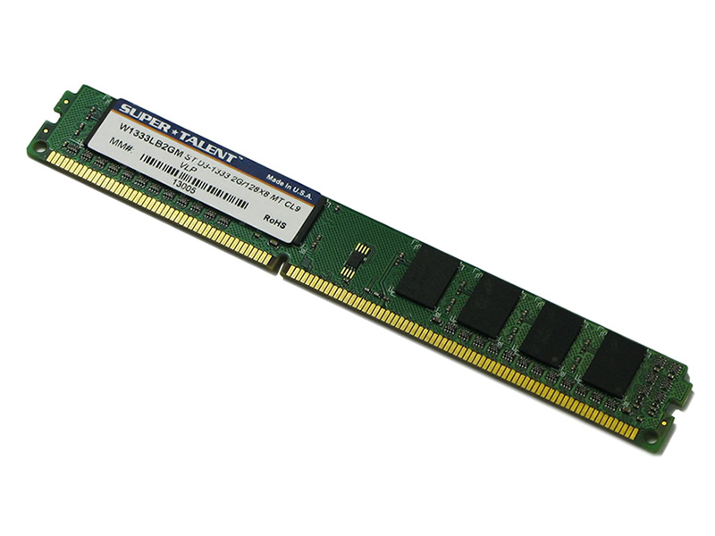 Media asset in full size related to 3dfxzone.it news item entitled as follows: Super Talent lancia una nuova linea di DIMM DDR3 Very Low Profile | Image Name: news18824_Super-Talent-Technology-VLP_DIMM_RAM_2.jpg