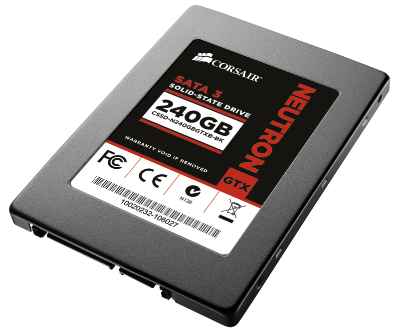 Immagine pubblicata in relazione al seguente contenuto: Corsair lancia un SSD Neutron Series GTX con capacit di 240GB | Nome immagine: news19224_Corsair_Neutron-GTX-240GB_1.png