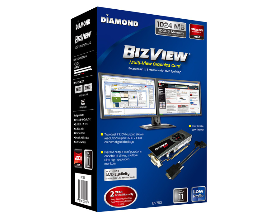 Media asset in full size related to 3dfxzone.it news item entitled as follows: Diamond lancia la Radeon HD 7750 1G GDDR5 Biz View 750 (BV750) | Image Name: news19232_Diamond-Radeon-HD-7750-1G-GDDR5-Biz-View-750-BV750_2.jpg