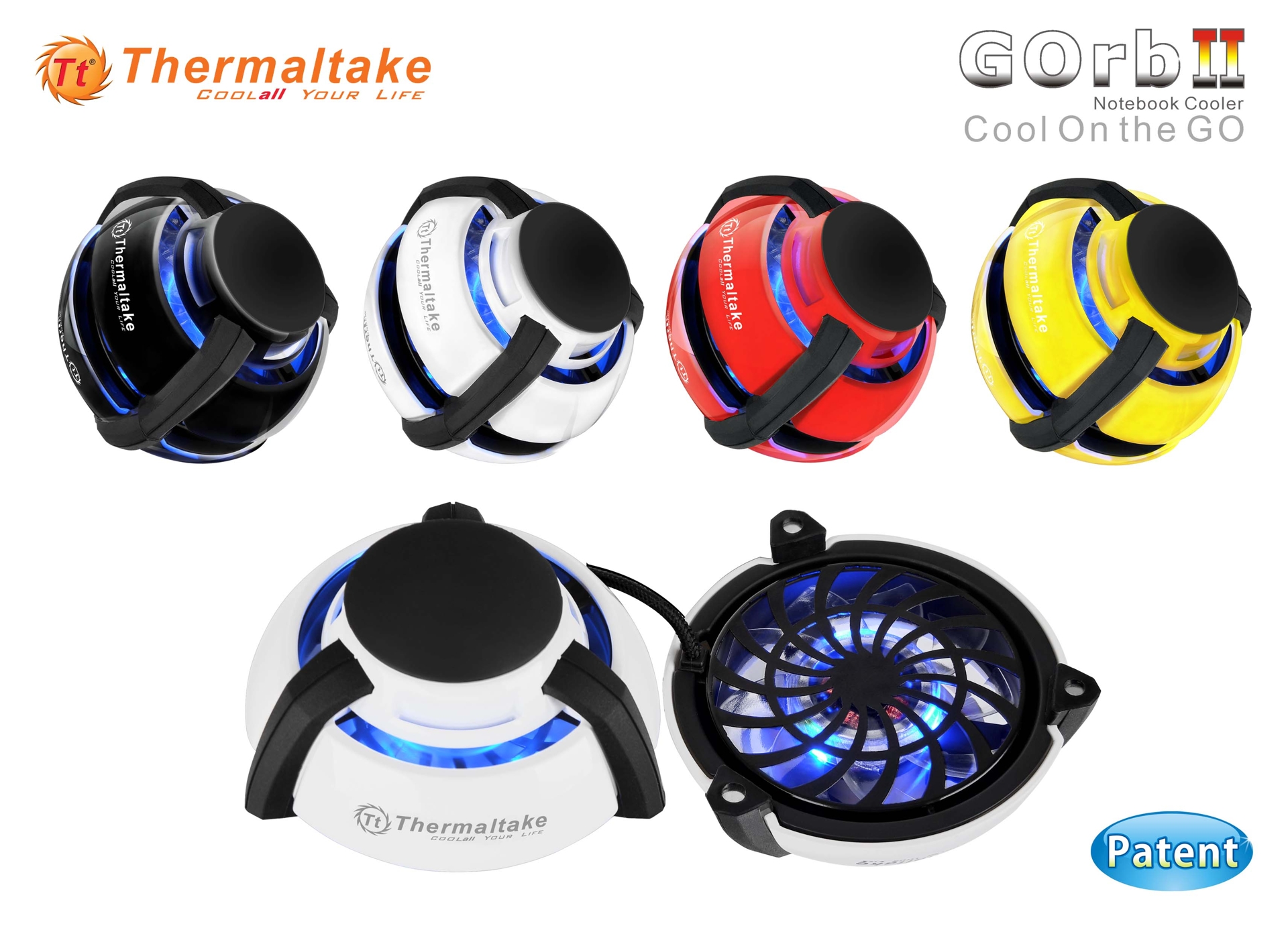 Immagine pubblicata in relazione al seguente contenuto: Thermaltake annuncia la linea di cooler per notebook GOrb II | Nome immagine: news19386_Thermaltake-GOrb-II-laptop-cooler_1.jpg