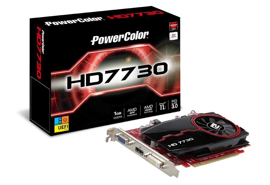 Immagine pubblicata in relazione al seguente contenuto: Da TUL tre PowerColor HD7730 con frame buffer G-DDR5 e DDR3 | Nome immagine: news19893_Powercolor-HD7730-1GB-GDDR5_1.jpg