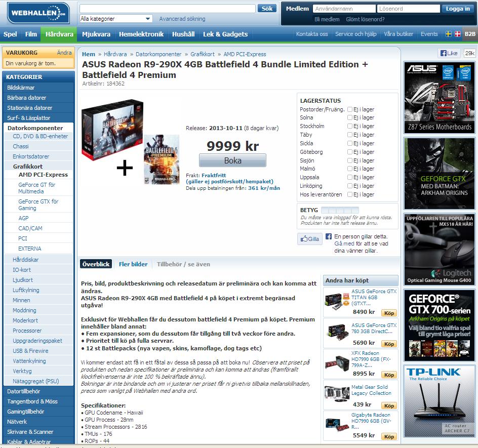Media asset in full size related to 3dfxzone.it news item entitled as follows: La Radeon R9 290X Battlefield 4 Edition disponibile in pre-order | Image Name: news20178_Radeon-R9-290X-Battlefield-4-Edition_1.jpg