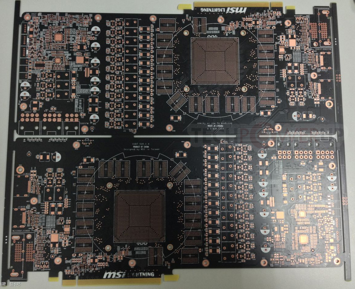 Immagine pubblicata in relazione al seguente contenuto: Foto del PCB della video card Radeon R9 290X Lightning di MSI | Nome immagine: news20424_MSI-Radeon-R9-290X-Lightning_1.jpg