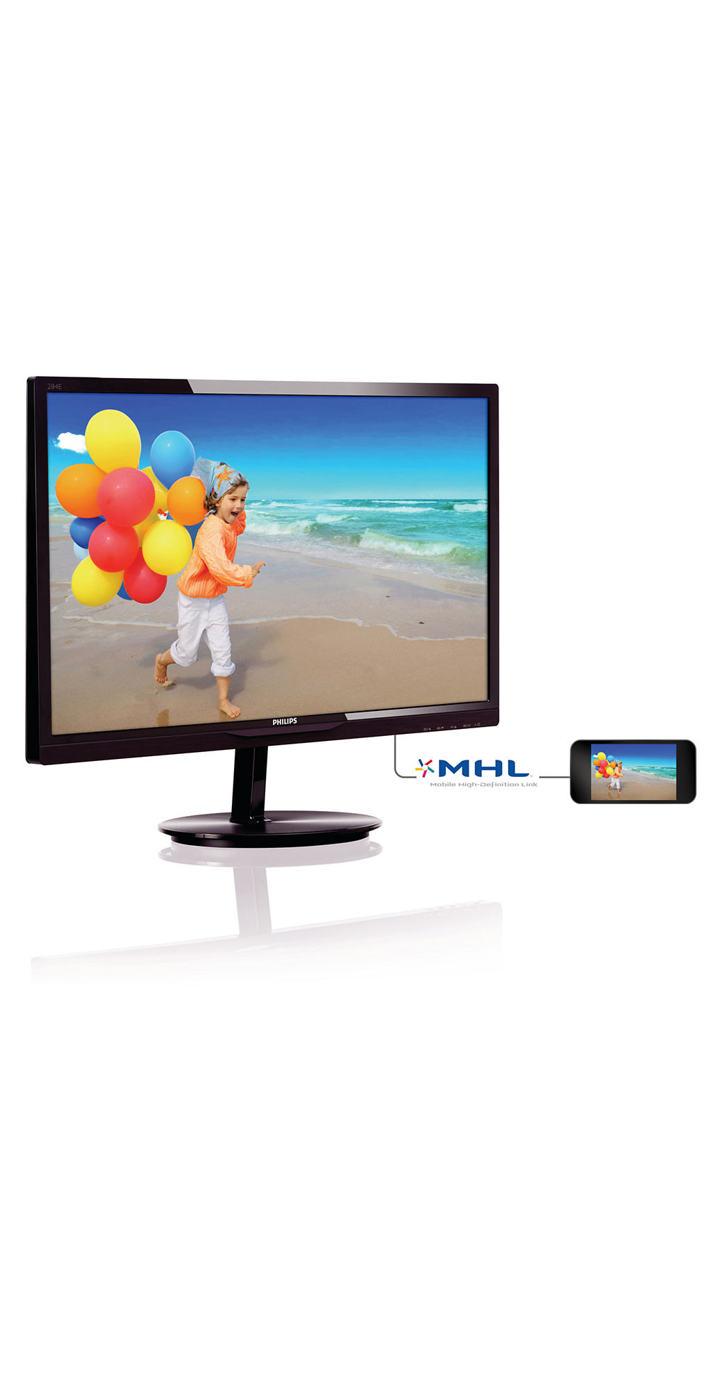 Immagine pubblicata in relazione al seguente contenuto: Philips introduce il monitor 284E5QHAD con tecnologia Mobile HD Link | Nome immagine: news20619_Philips-284E5QHAD_1.jpg