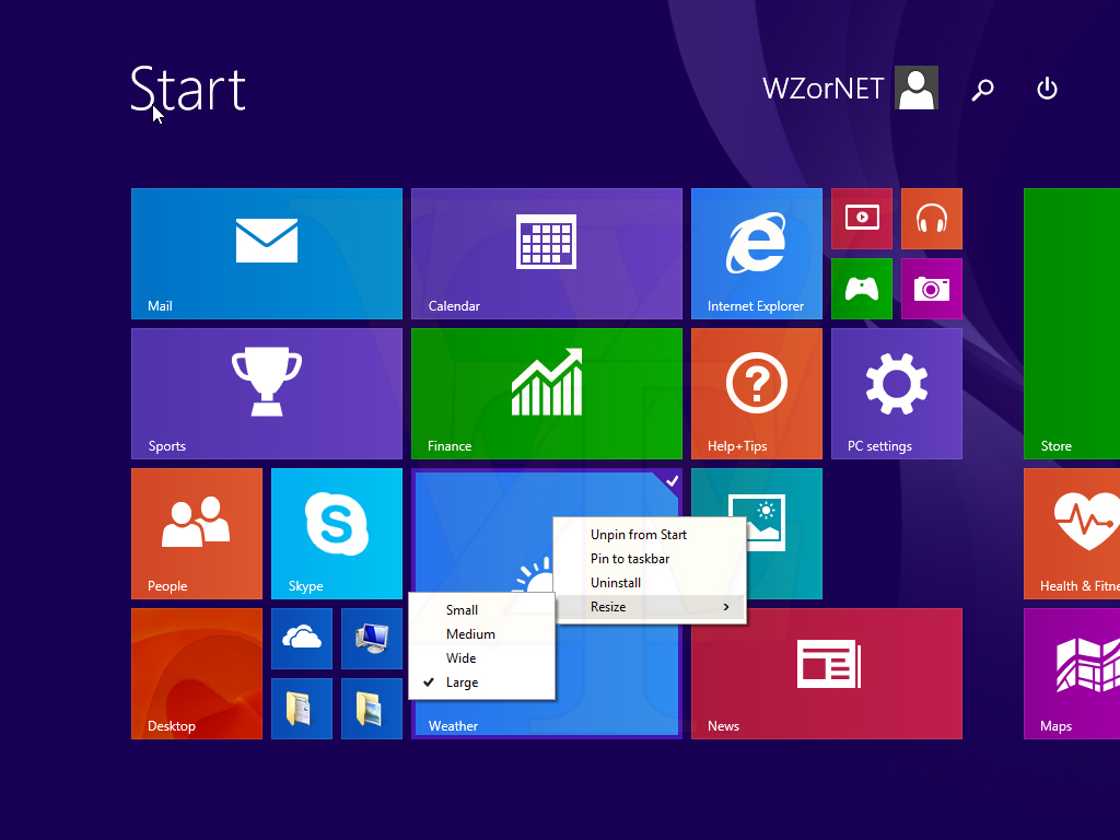 Immagine pubblicata in relazione al seguente contenuto: Leak: Windows 8.1 Update 1 render la Start Screen pi usabile | Nome immagine: news20675_Windows-8.1-Start_Screen-Update-1_3.jpg