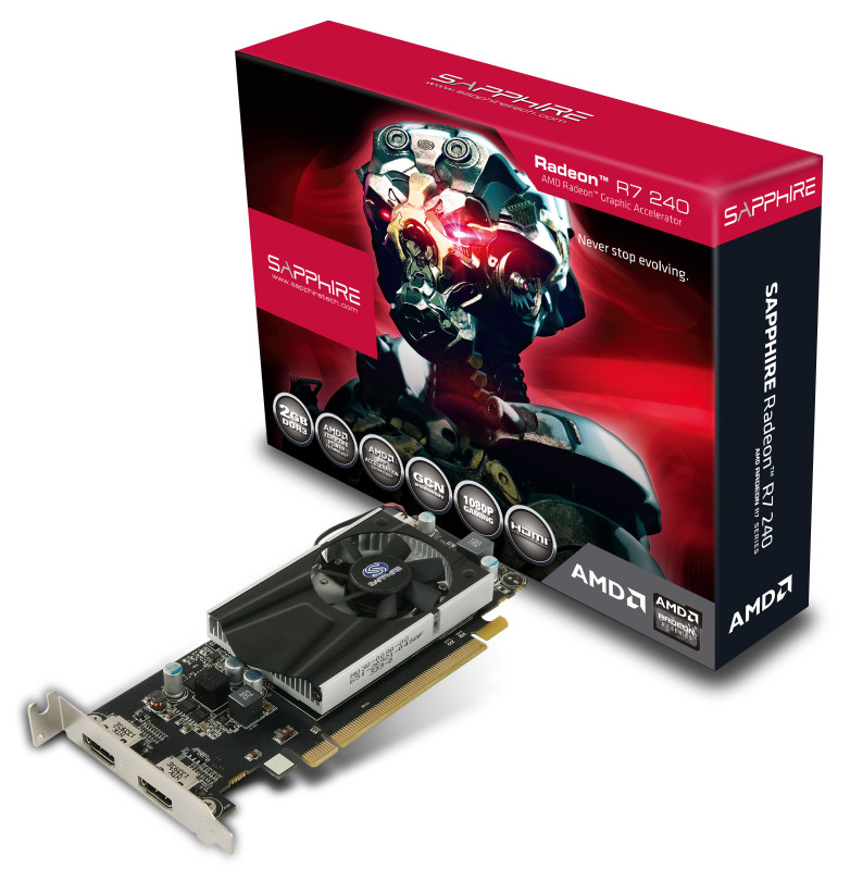Media asset in full size related to 3dfxzone.it news item entitled as follows: SAPPHIRE annuncia la video card Radeon R7 240 Low Profile | Image Name: news20847_SAPPHIRE_R7_240_Low_Profile_3.jpg