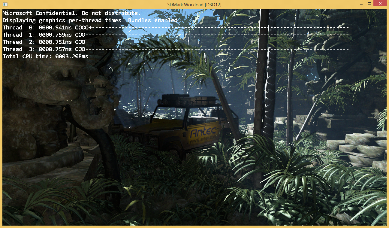 Immagine pubblicata in relazione al seguente contenuto: AMD: le DirectX 12 saranno supportate da tutte le GPU basate su GCN | Nome immagine: news20935_3D-Mark-Workload_DirectX-12_1.png