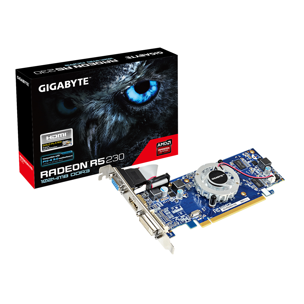 Immagine pubblicata in relazione al seguente contenuto: AMD e GIGABYTE introducono la video card Radeon R5 230 | Nome immagine: news20993_Gigabyte-Radeon-R5-230-R523D3-1GL_2.jpg