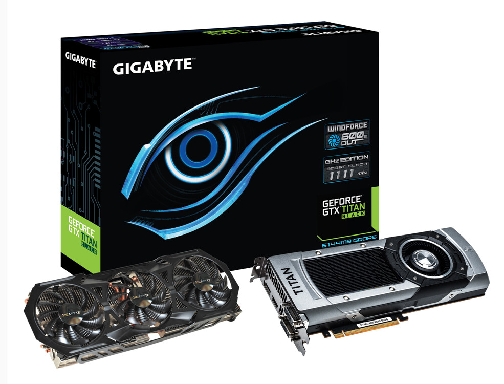 Immagine pubblicata in relazione al seguente contenuto: GIGABYTE lancia la GTX Titan Black con cooler WindForce 3X | Nome immagine: news21038_Gigabyte-GeForce-GTX-Titan-Black_1.jpg