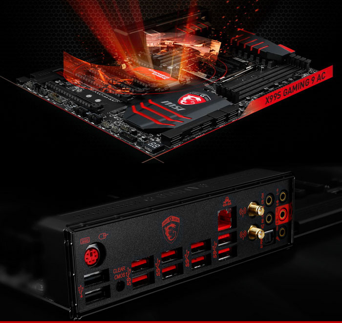 Media asset in full size related to 3dfxzone.it news item entitled as follows: MSI mostra una foto della motherboard X99S Gaming 9 AC per Haswell-E | Image Name: news21469_MSI-X99S-Gaming-9-AC_1.jpg