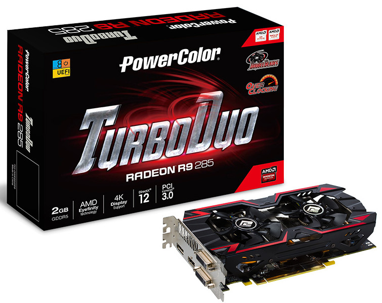 Immagine pubblicata in relazione al seguente contenuto: Foto e specifiche della card PowerColor Radeon R9 285 TurboDuo | Nome immagine: news21556_Powercolor-Radeon-R9-285-TurboDuo_4.jpg