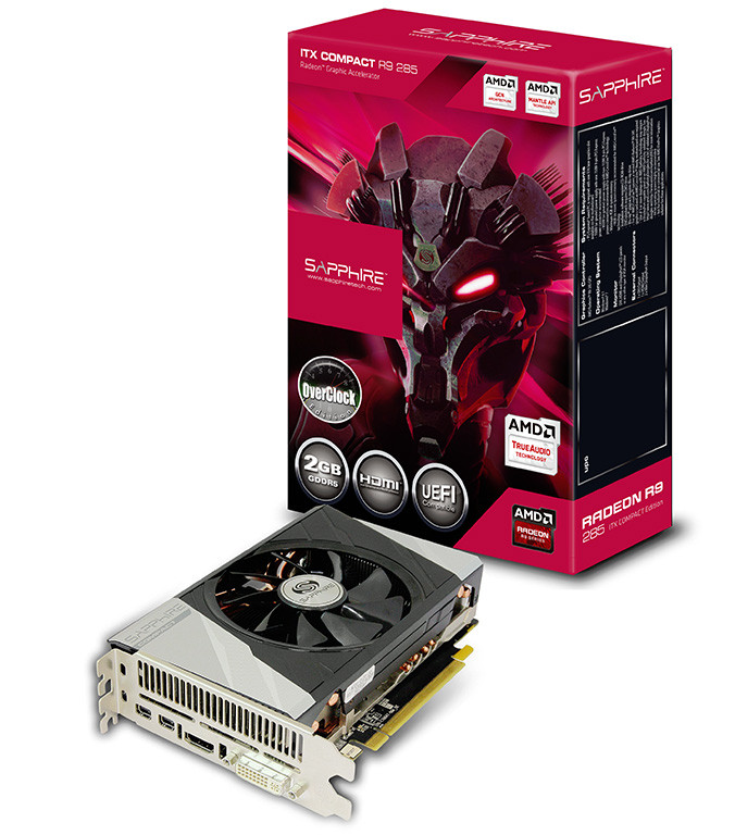 Media asset in full size related to 3dfxzone.it news item entitled as follows: In arrivo da Sapphire due card Radeon R9 285 ITX Compact Edition | Image Name: news21557_Sapphire-Radeon-R9-285-ITX-Compact-Edition_4.jpg
