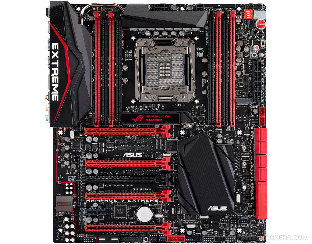 Media asset in full size related to 3dfxzone.it news item entitled as follows: Foto della motherboard ROG Rampage V Extreme X99 di ASUS | Image Name: news21571_ASUS-ROG-Rampage-V-Extreme-X99_2.jpg