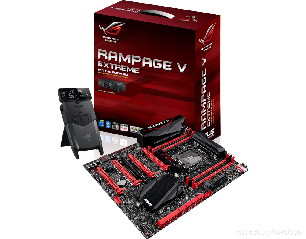 Immagine pubblicata in relazione al seguente contenuto: Foto della motherboard ROG Rampage V Extreme X99 di ASUS | Nome immagine: news21571_ASUS-ROG-Rampage-V-Extreme-X99_3.jpg