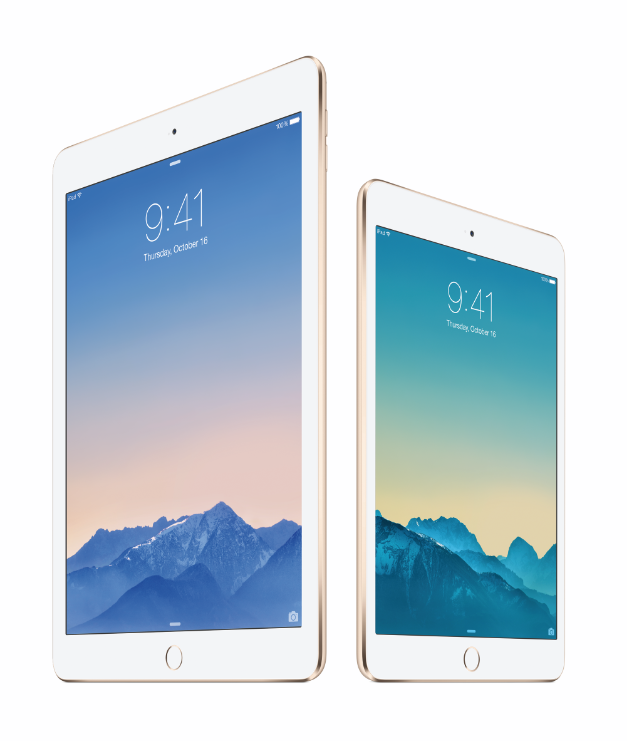 Immagine pubblicata in relazione al seguente contenuto: Apple annuncia i nuovi gadget high-tech iPad Air 2 e iPad mini 3 | Nome immagine: news21752_Apple-iPadAir2-iPadMini3_1.png