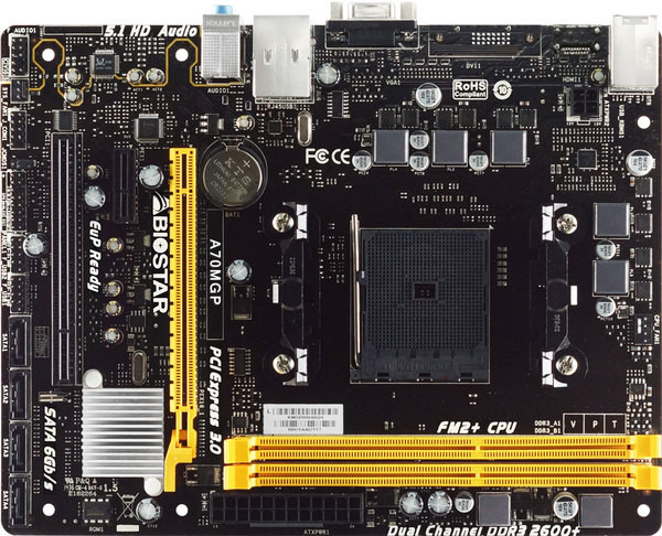 Immagine pubblicata in relazione al seguente contenuto: BIOSTAR introduce la motherboard A70MGP per APU FM2+ e FM2 | Nome immagine: news21980_BIOSTAR-A70MGP_3.jpg