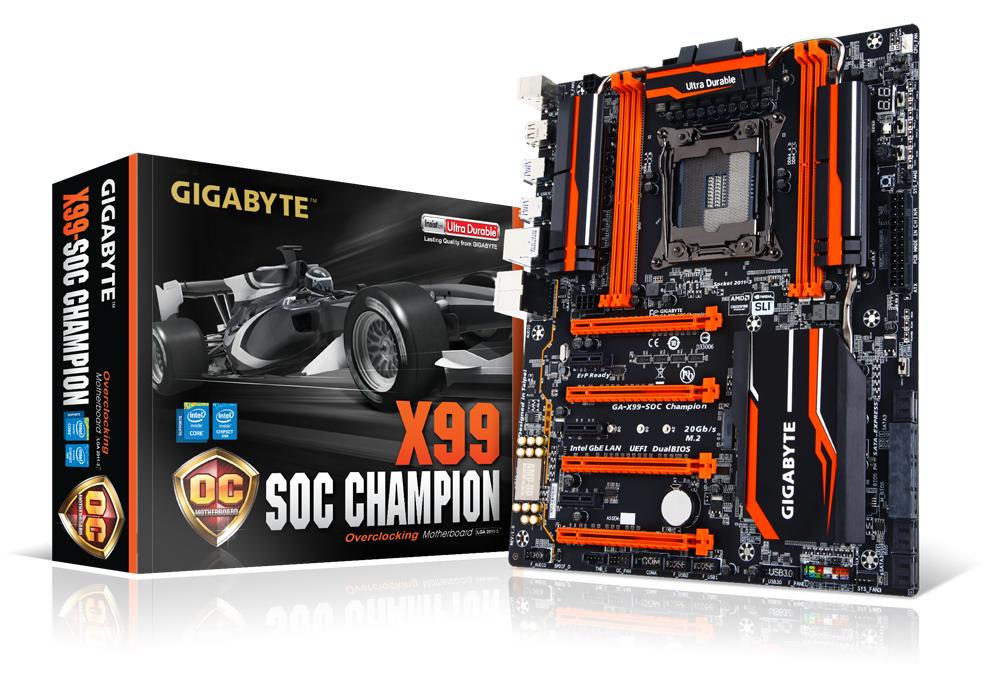 Media asset in full size related to 3dfxzone.it news item entitled as follows: GIGABYTE annuncia la motherboard high-end X99-SOC Champion | Image Name: news22066_Gigabyte-X99-SOC-Champion_2.png