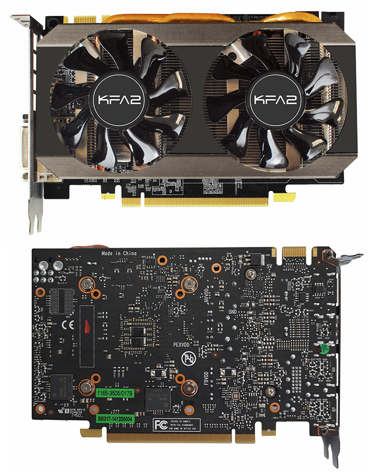 Immagine pubblicata in relazione al seguente contenuto: Foto delle card GeForce GTX 960 Standard, OC e EXOC di KFA2 | Nome immagine: news22098_KFA2-Geforce-GTX-960-OC_1.jpg