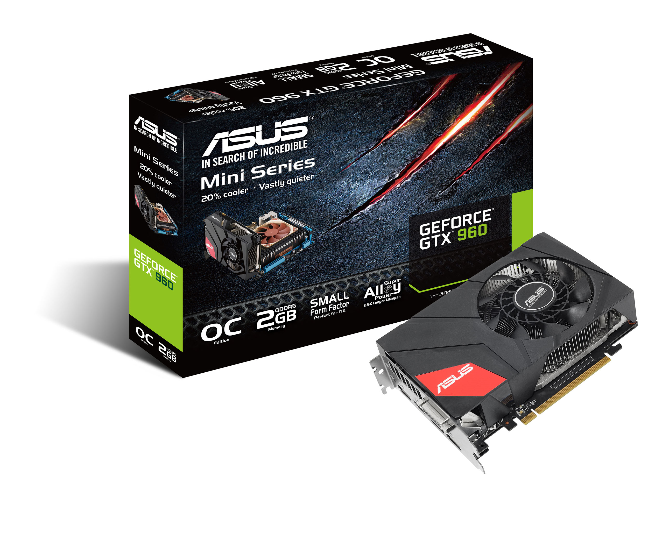 Media asset in full size related to 3dfxzone.it news item entitled as follows: ASUS lancia la card factory-overclocked GeForce GTX 960 Mini | Image Name: news22230_ASUS-GeForce-GTX-960-Mini_2.png