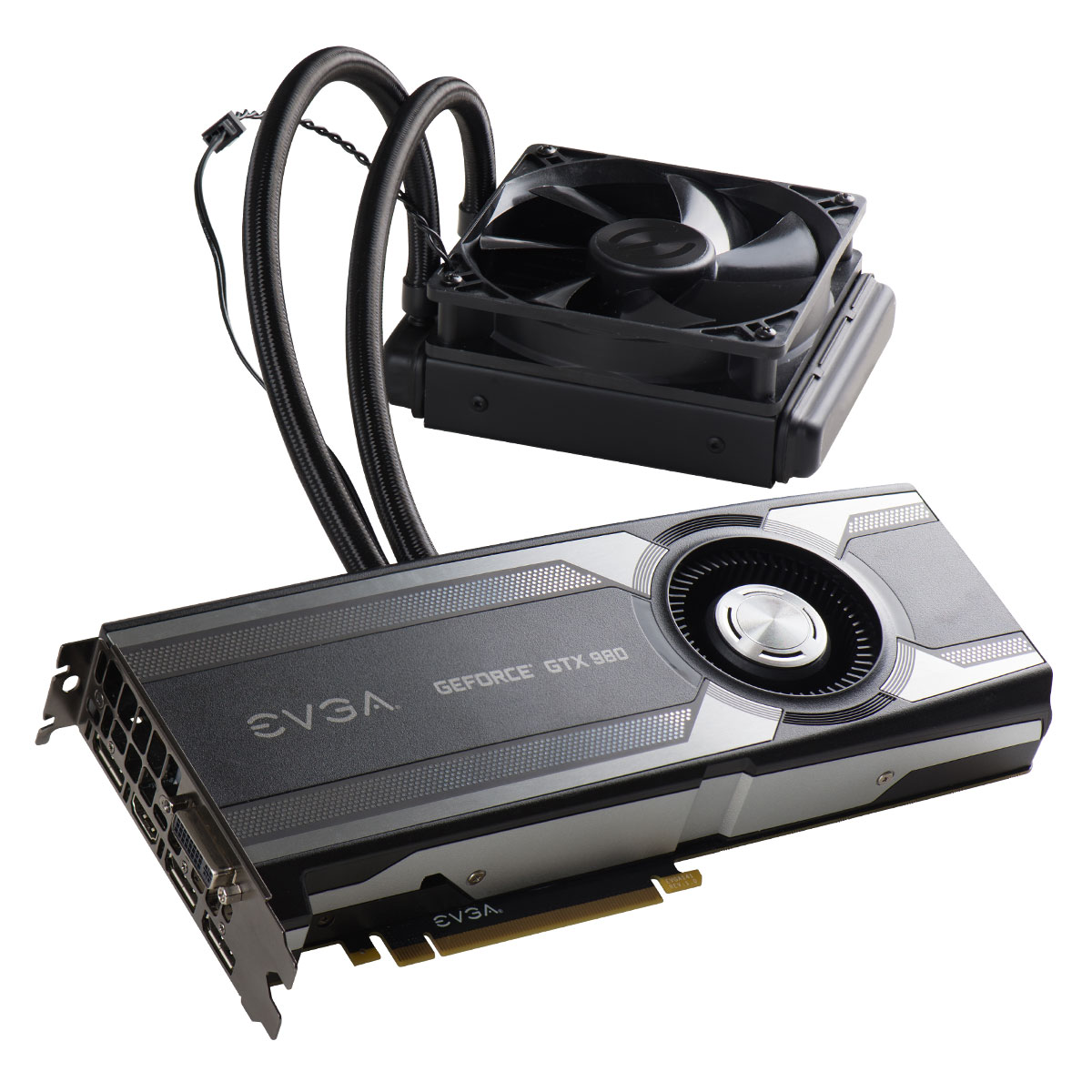 Media asset in full size related to 3dfxzone.it news item entitled as follows: EVGA lancia la video card GeForce GTX 980 HYBRID 4GB | Image Name: news22383_EVGA-GeForce-GTX-980-HYBRID_1.jpg