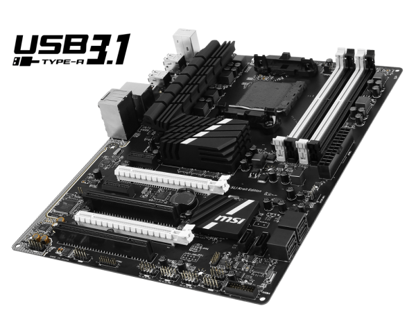 Immagine pubblicata in relazione al seguente contenuto: MSI lancia la motherbord 970A SLI Krait Edition - USB 3.1 Ready | Nome immagine: news22384_MSI-970A-SLI-Krait-Edition_1.png